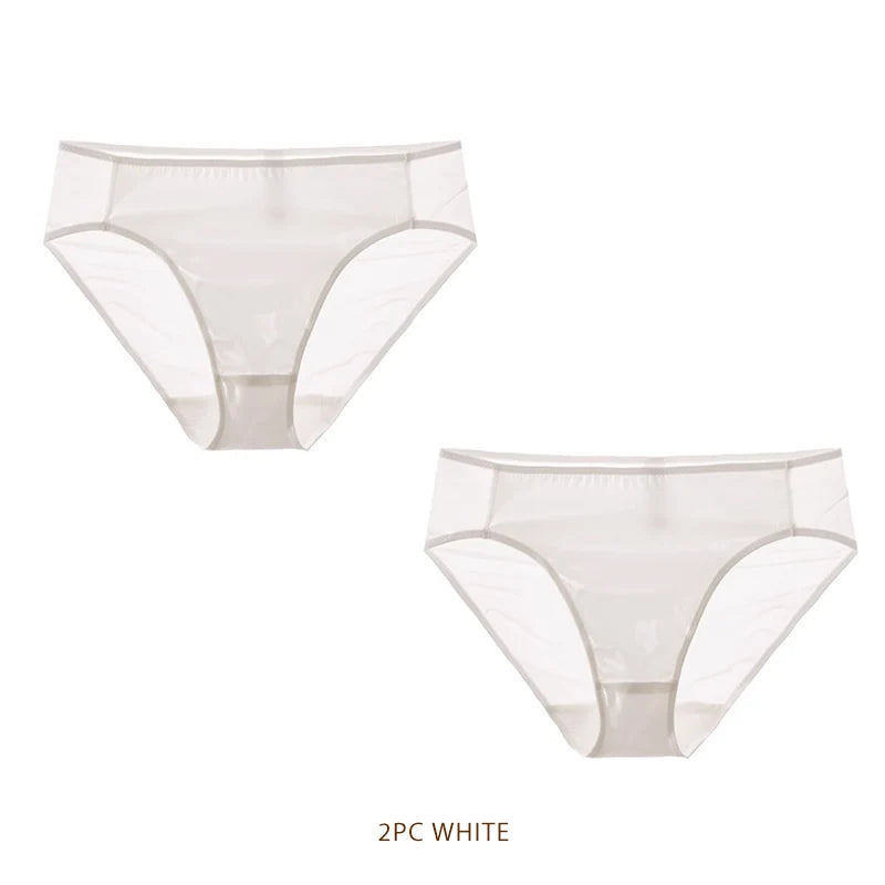 SuyaDream Women Panties 100% Natural silk Lining Meshes Briefs Underwear Health Underpants 2023 New Everyday wear Intimates