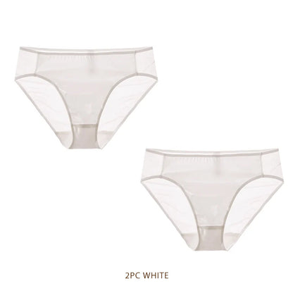 SuyaDream Women Panties 100% Natural silk Lining Meshes Briefs Underwear Health Underpants 2023 New Everyday wear Intimates