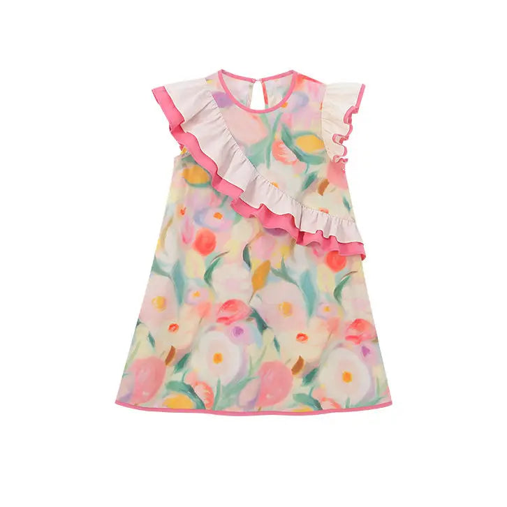 Summer Children's Vest Dress Girl Clothing Kid Pink Puffy Girls Kids 8 12 Years Kid's Clothes From 7 Elegant Dresses Beautiful 9
