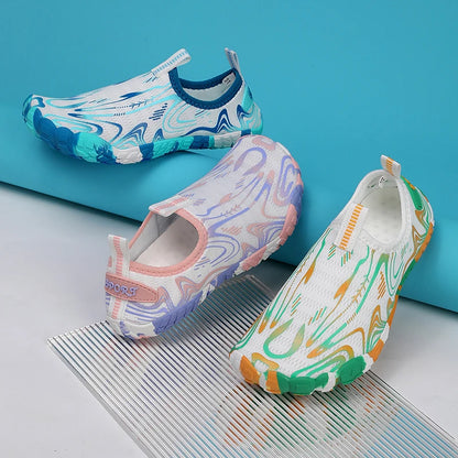 Boys Girls Aqua Shoes Kids Quick Drying Sneakers Drainage Design Hiking Wading Water Shoes Children Mesh Swimming Beach Barefoot