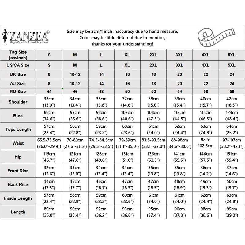 ZANZEA Women Stylish Pant Sets Contrast-Color Lapel Collar Vest Tops & Wide Leg Cropped Pants 2 Piece Suits Elegant Work Outfits