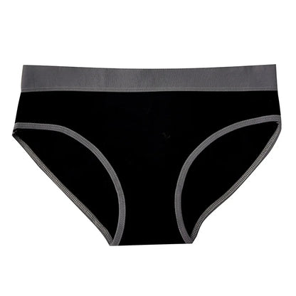 5Pcs/Set Women's Underwear Fashion Comfort Panties Mid Waist Girls Briefs Breathable Underpants Solid Color Panty Intimates