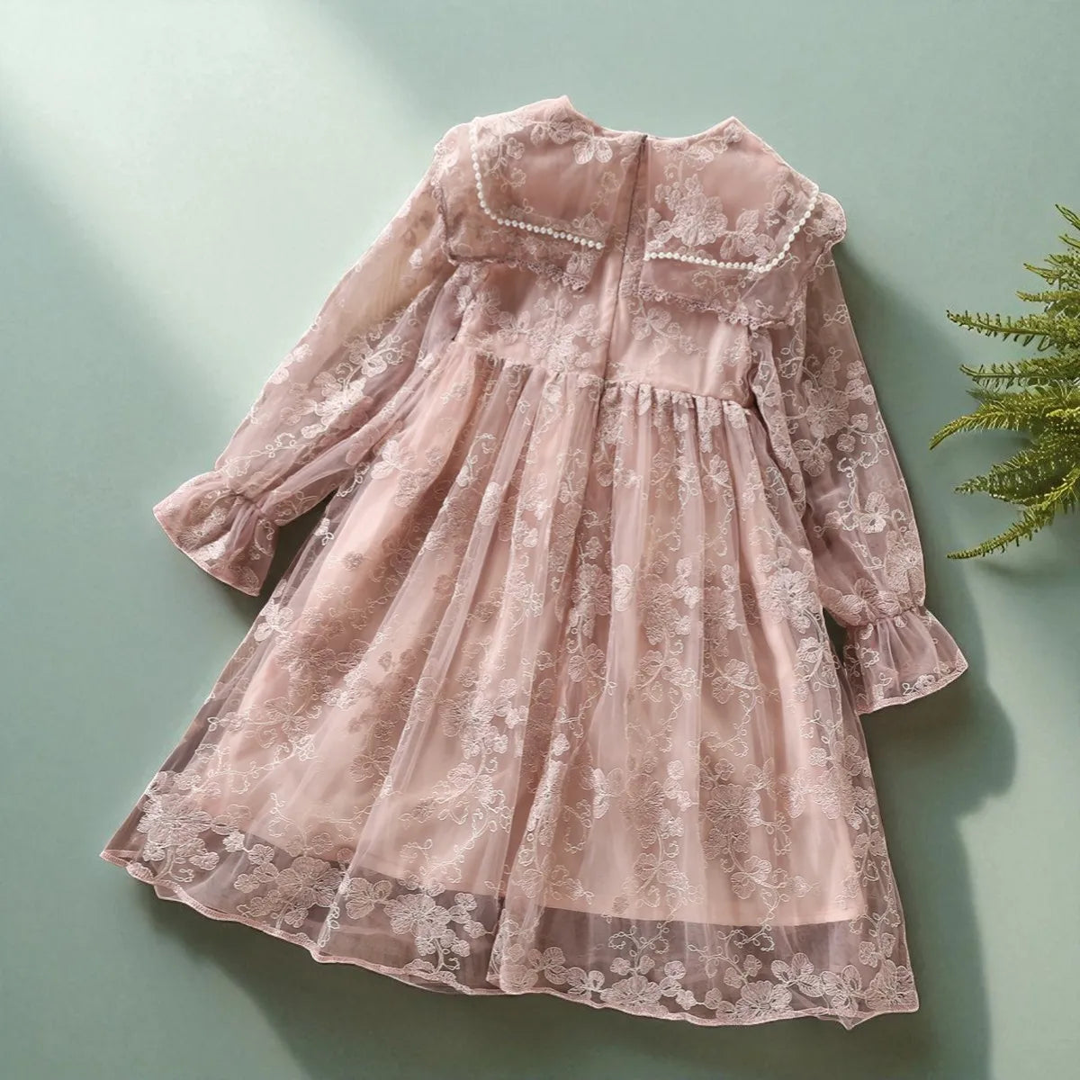 Kids Lace Dresses for Girls Princess Flower Dress Pink Baby Outfits Children Clothes for Teenagers Costumes 4 5 6 8 10 12 Years