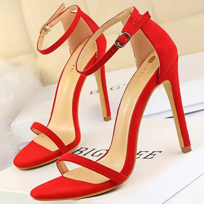 BIGTREE Shoes Kitten Heels Women's Open Toe Sandals Summer Women Pumps Sexy High Heels Fashion Stiletto Ladies Shoes 5 Color