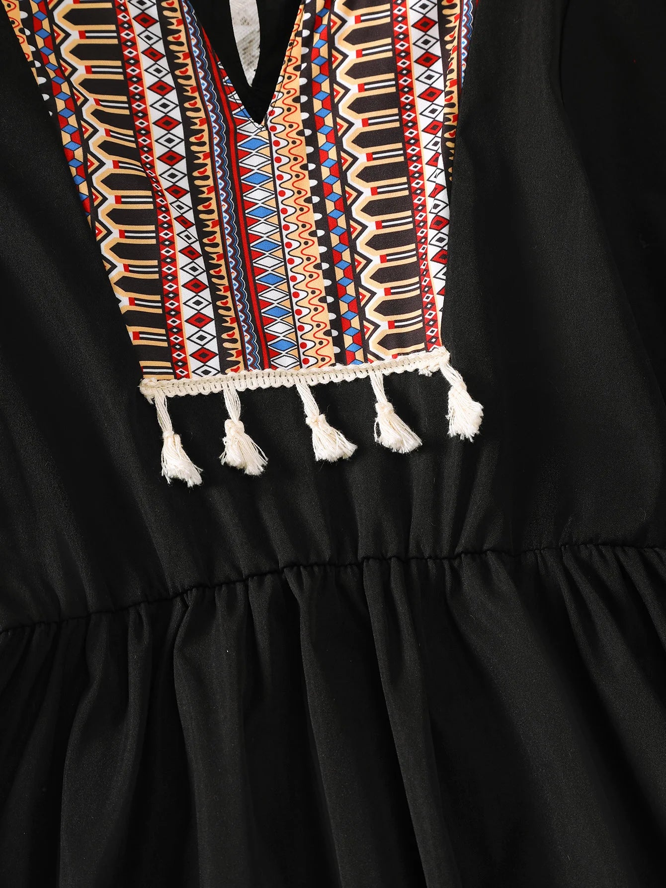 Middle East Girls Casual Mid-Sleeve Midi Dress Summer Ethnic Style Children's Clothing Long Dress for Big Kids
