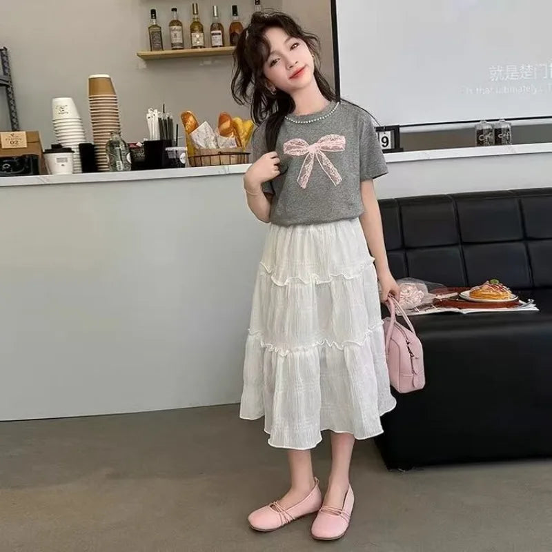 Elementary Student Girl Clothes Children's Clothing From 8 To 12 Years Girls Girl's Set 6 7 Top Party Dresses Teenagers 14 Old 4