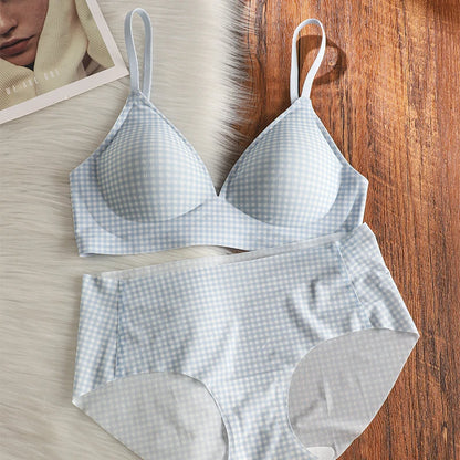 Everyday Wireless Bra for Set Women Seamless Cool Summer Bralette Thin Push Up Gather Small Chest Breathable T-Shirt Bra MOYISU