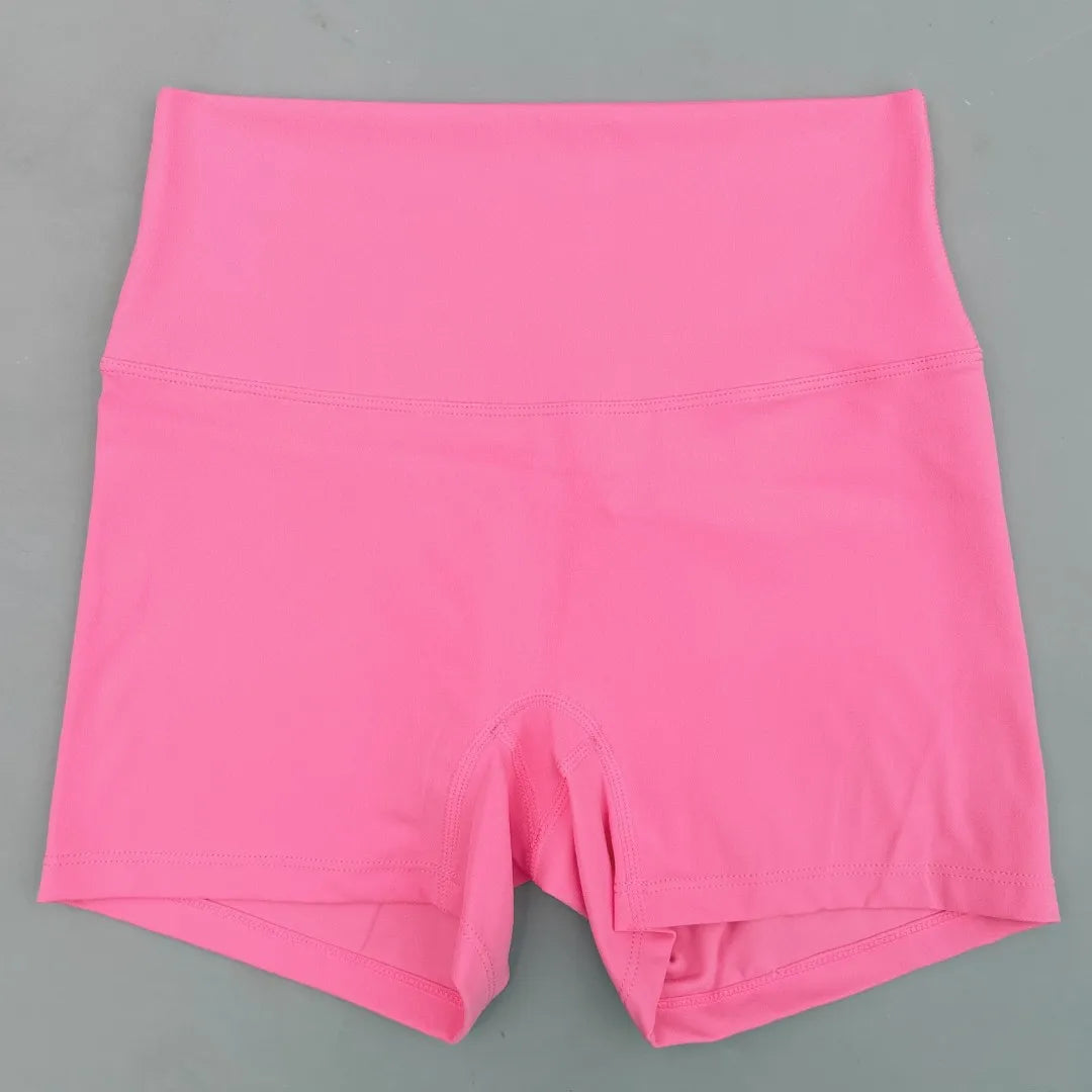 Solid Color Tight Soft Women Fitness Sport Short High Waist Yoga Short Legging Squatting Proof Comprehensive Training Athletic