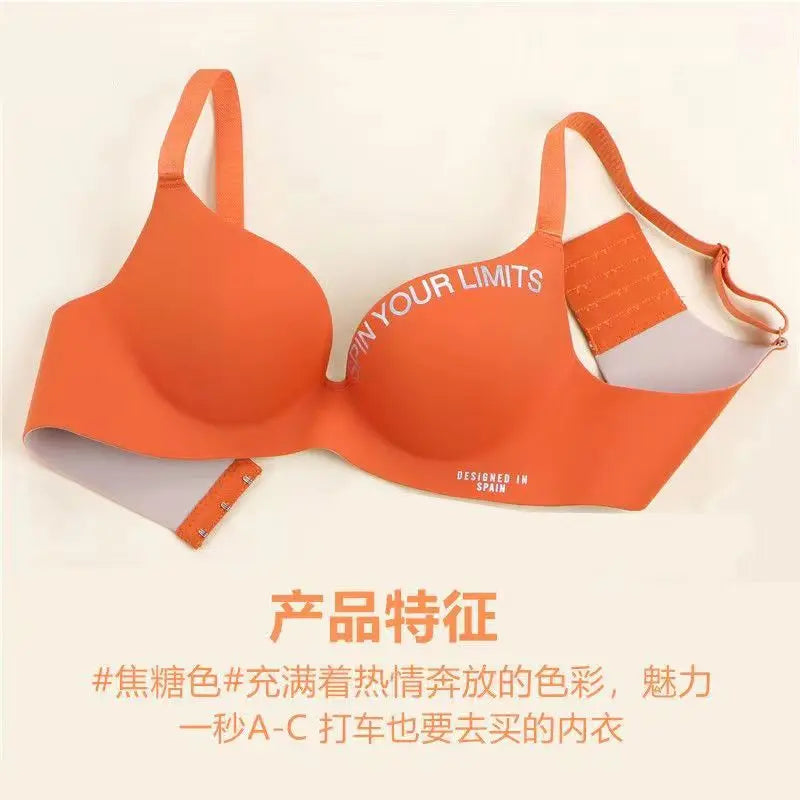 Women Print Seamless Bra Sexy Lingerie Floral Push Up Bras One-Piece Underwear 2026 Bralette No Steel Rings Gather Brassiere