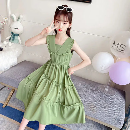 Summer Dresses Girl Clothes 9 Years To 10 Children's Elegant Kids Skirt for Girls Child Dress Princess 8 12 Romper Beautiful 6 7