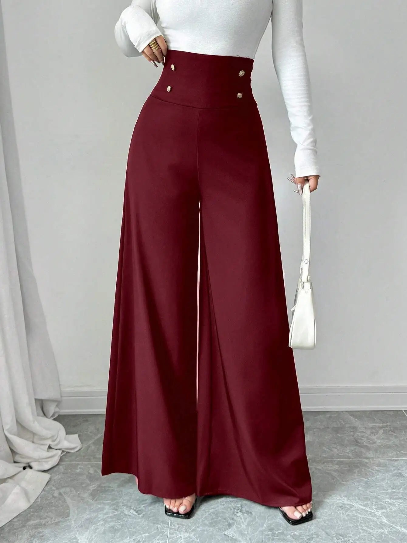 Women's Fashion Pants Straight Office Lady New Arrival Trendy Comfortable Breathable
