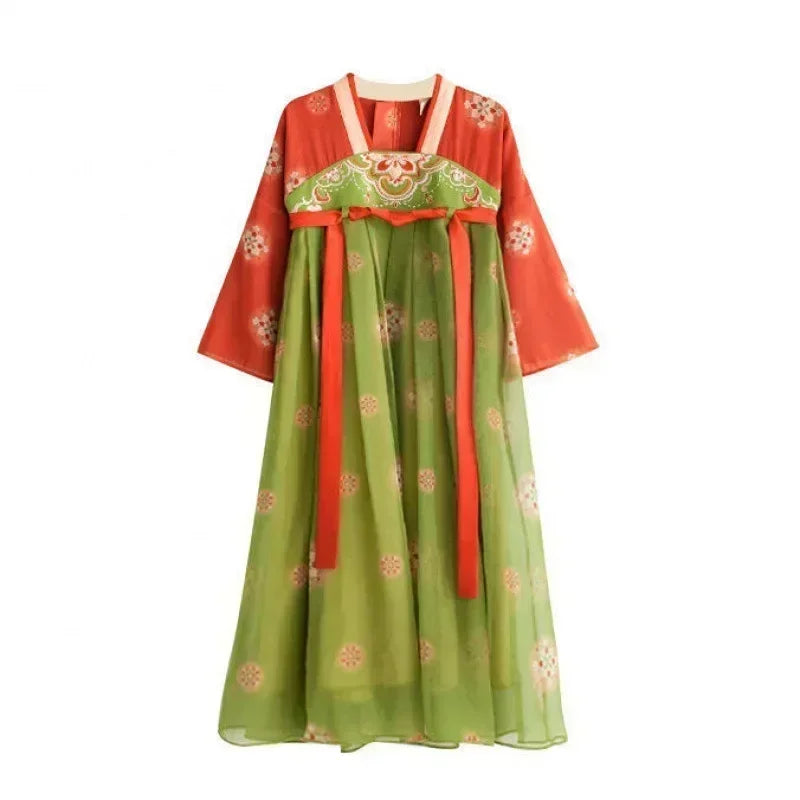 Summer Party Costume Girl Dresses Vintage Kids Clothes Vestido Casual Baby Chinese Hanfu Cosplay Children Princess Girls Dress