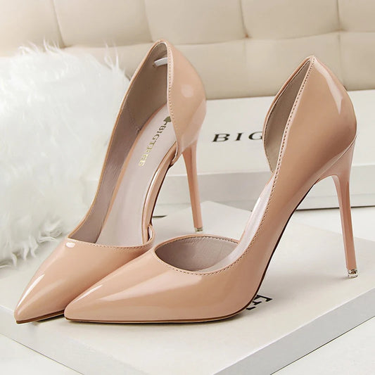 BIGTREE Shoes 2026 Women Pumps Patent Leather High Heels Stiletto Sexy Party Shoes OL Career Women Heels Office Shoes 12 Colors