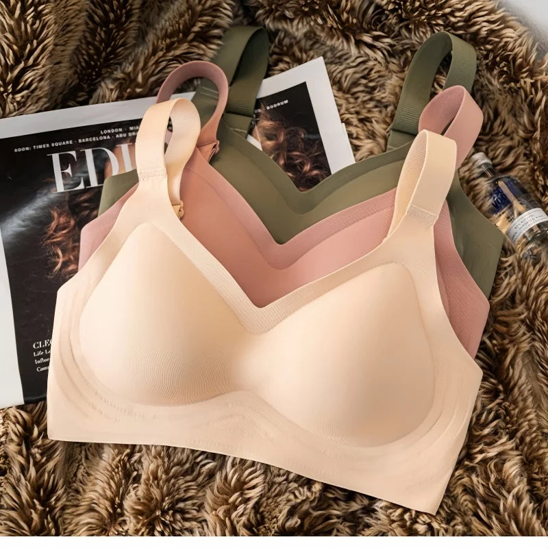 Push-Up Bras For Women Plus Size Seamless Bra Non-wire Wide Adjustable Straps Underwear Sexy Lingerie Comfort Intimates M-3XL
