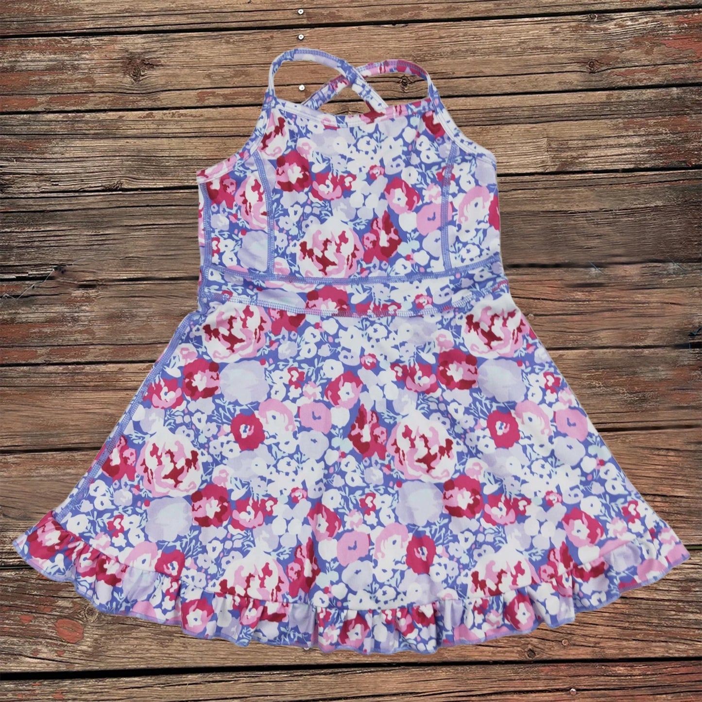 Best Selling Baby Girls Lavender Strap Colorful Skorts Shorts Yoga Sportswear Knee Length Dresses Toddler Kids Children Clothes