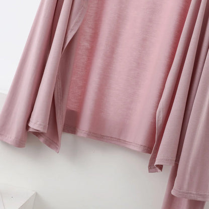 Plus size L to 6XL Women's Modal Cardigan Long sleeves shirt Sun Protection Loose Air-conditioned cover up front-open Tops