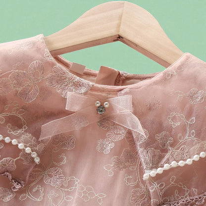 Kids Lace Dresses for Girls Princess Flower Dress Pink Baby Outfits Children Clothes for Teenagers Costumes 4 5 6 8 10 12 Years