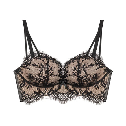 Sexy Victoria‘s Bras Style Push Up Bra Set, French Lace for Small Chest Side Support Anti Sagging MOYISU Sexy Panty & Tushy PP A