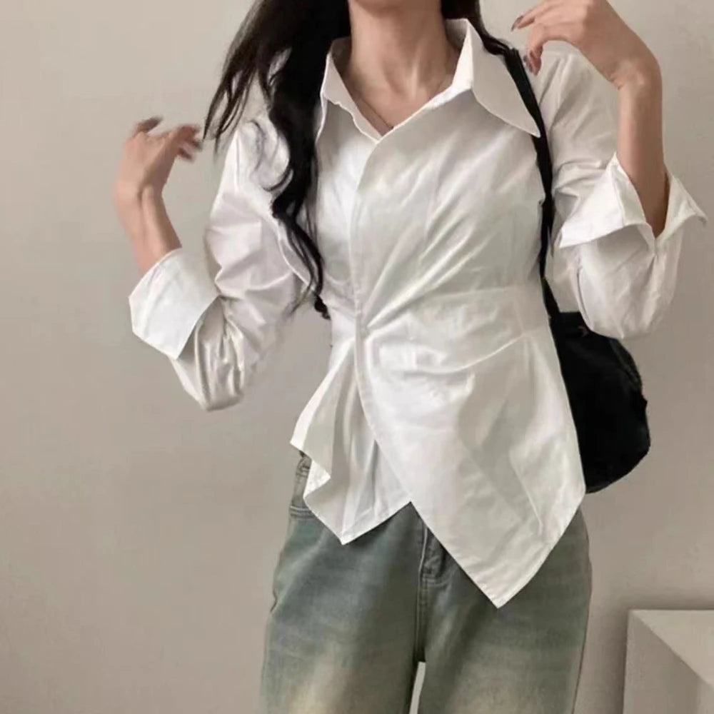 Spring Autumn Casual Striped Shirt Women Shirts Fashion Female Long Sleeve Slim Blouse Tops Office Lady Shirts