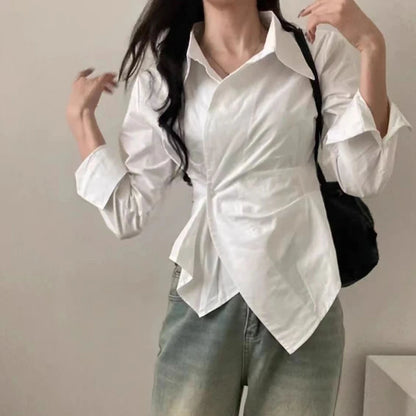 Spring Autumn Casual Striped Shirt Women Shirts Fashion Female Long Sleeve Slim Blouse Tops Office Lady Shirts