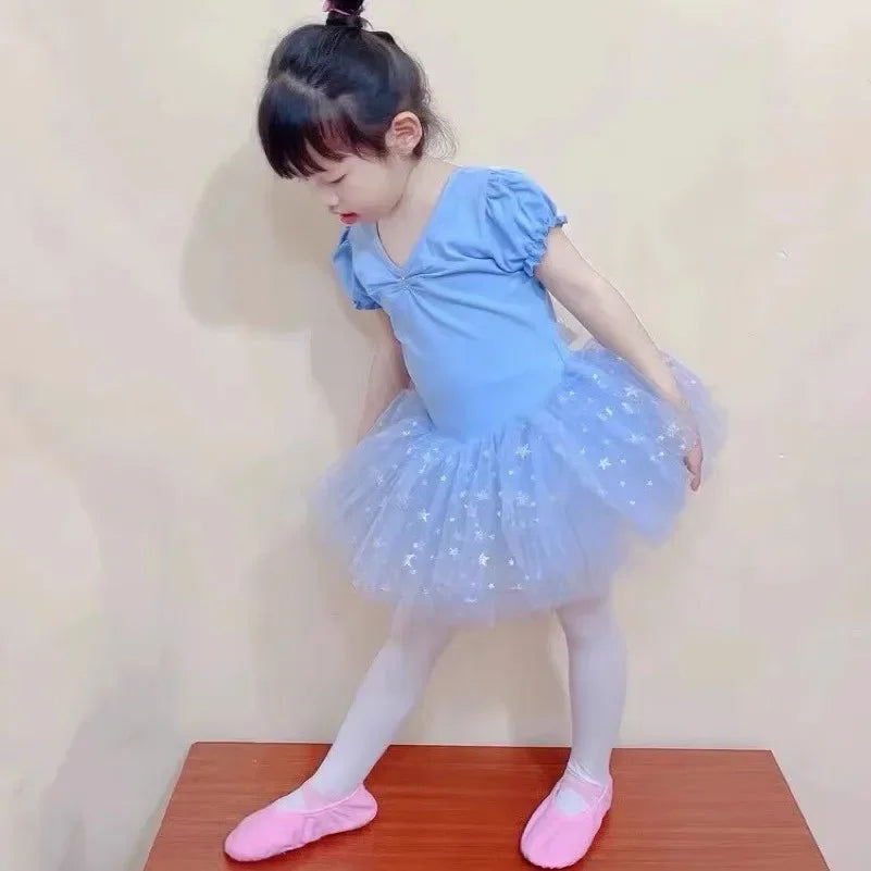 Summer Casual Ballerine Girl Dress Tutu Dance Ballet Children's Clothing Gymnastics Girls Dresses Ballet Leotards Vestidos