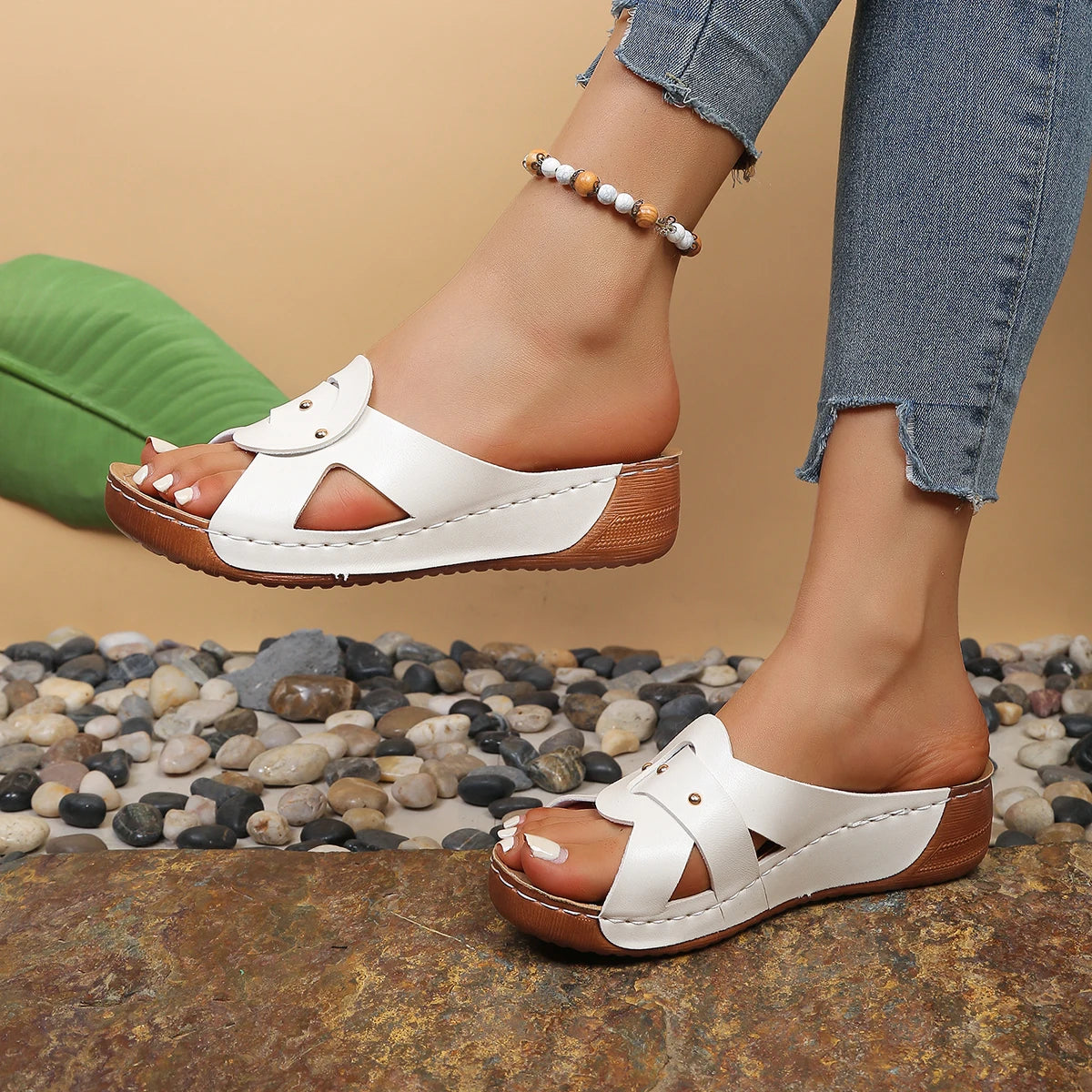 Summer Women Sandals Shoes Party Ladies Shoes Slides Sandals Ladies Wedge Sandals Woman Casual Footwear Women Slippers Female