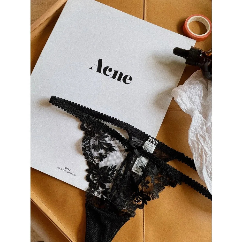 Hot Sale French Sexy Lingerie Set for Women Ultra Thin See Through Bra Panty Set Embroidery Lace Shaping Camisole Underwear Set