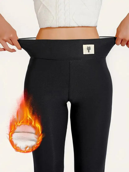 Winter Thicken Warm Leggings Women Lamb Cashmere Joggers High Waist Fleece Elastic Tights Warm Tights Pants Slim Velvet Legging