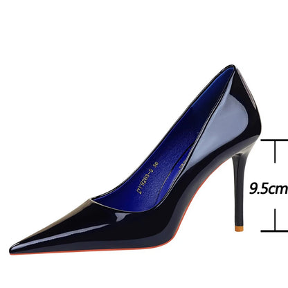 BIGTREE Shoes Patent Leather Women Pumps Sexy High Heels Pointed Lady Party Shoes Stilettos Women Heels Fashion Wedding Shoes