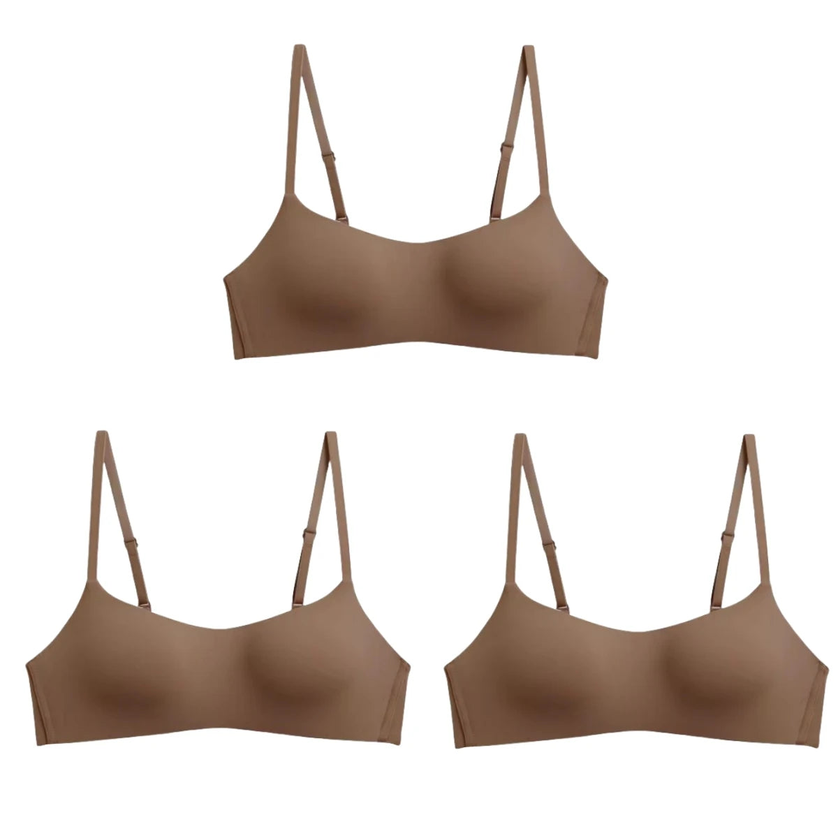 3Pcs/Lot Women Seamless Square Neck Bra Wireless Smooth Invisible Bralette Sexy Lingerie 1/2 Cup Non-detachable Brassiere S-XL