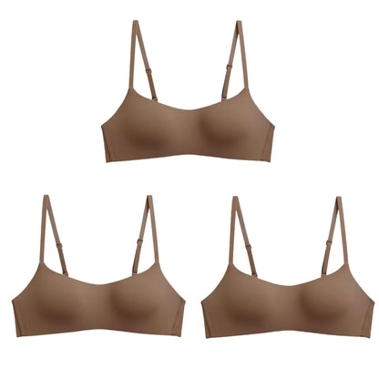 3Pcs/Lot Women Seamless Square Neck Bra Wireless Smooth Invisible Bralette Sexy Lingerie 1/2 Cup Non-detachable Brassiere S-XL