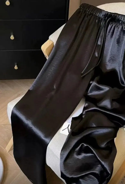 2026 Korean Fashion High Waist Thin Wide Leg Women Summer Office Lady Solid Straight All-match Casual Pants Trousers Clothes