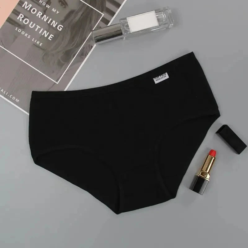 7 Pack Cotton Panties for Women Soft Breathable Solid Briefs Everyday Underwear Comfortable