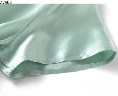 ZVAQS 100% Mulberry Silk T Shirts Woman Elegant Satin T Shirt 27 Colors High Quality Silk Summer Tops 2025 Women Clothing Топ