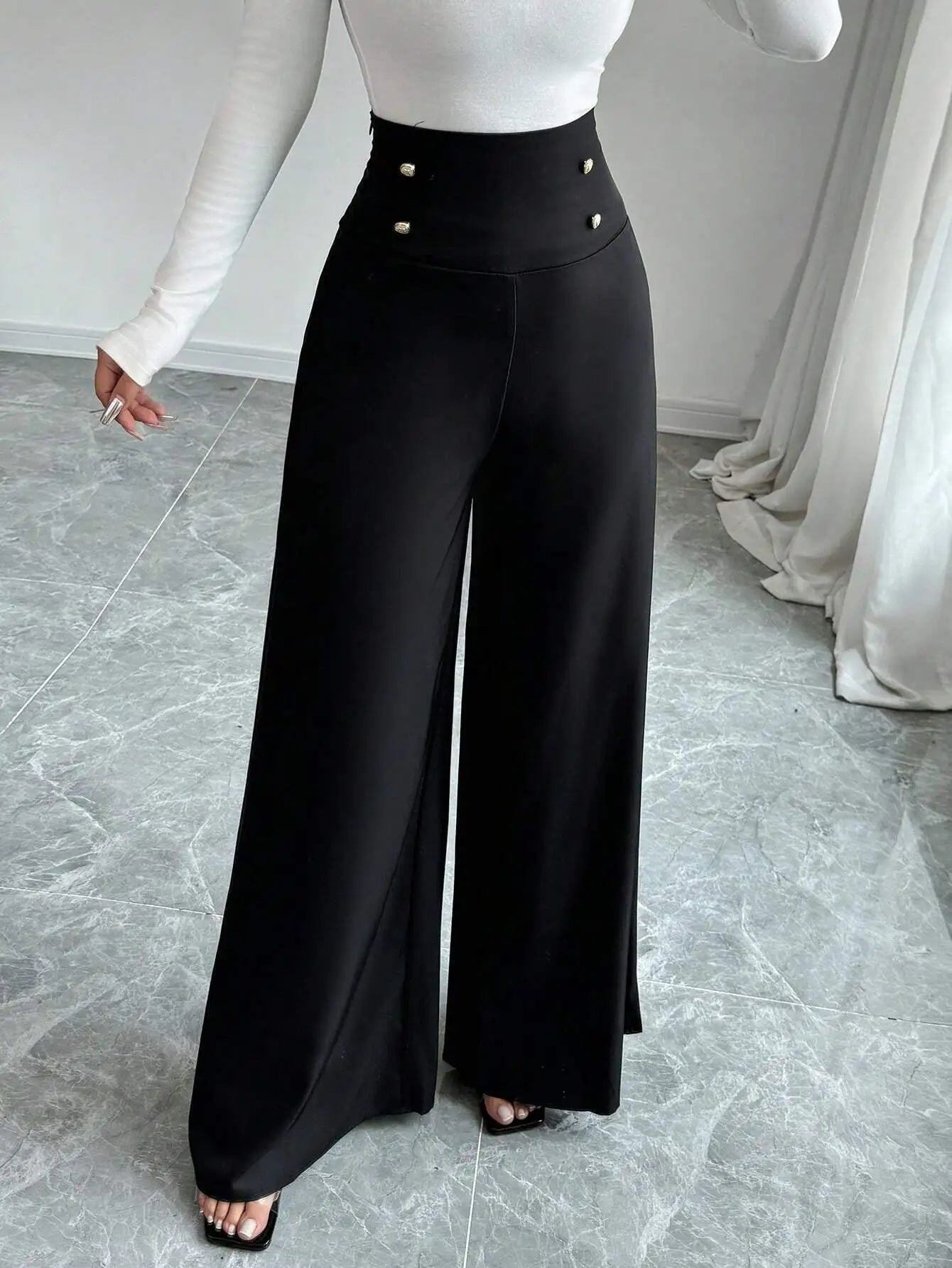 Women's Fashion Pants Straight Office Lady New Arrival Trendy Comfortable Breathable