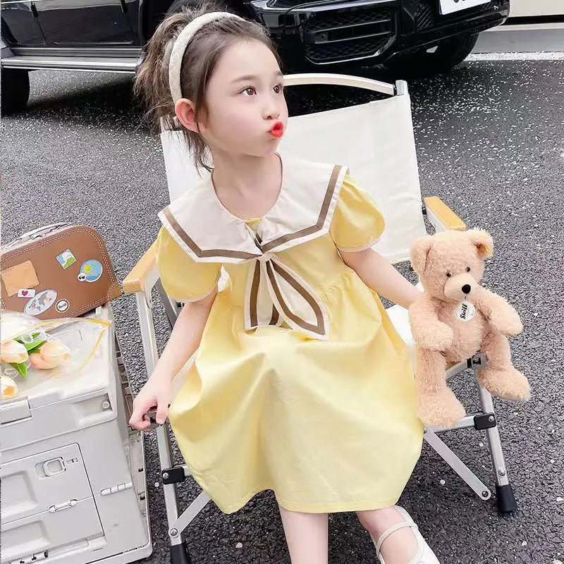 Navy Academy-style Skirt Dresses for Kids Girls 8 Years Girl Costume Women's Summer Girls' Clothes Children's Dress 12 Luxury 10