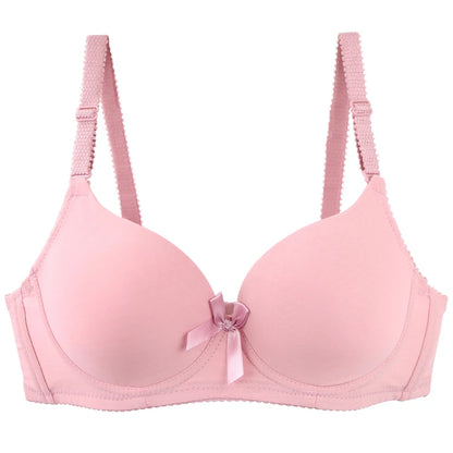 2025 New Sexy Plus Size Bras Bow Sweat Absorption Underwear For Women Solid Smooth Seamless Breathable ABC Cup Lingerie