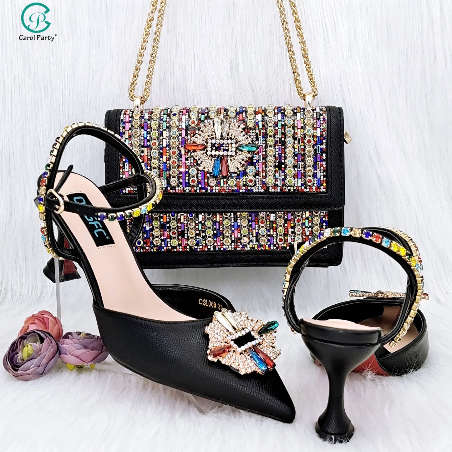QSGFC New Luxury Women's Shoes Comfortable SS Class High Heels Bag in Spring, Summer, and Autumn