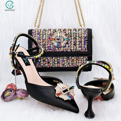 QSGFC New Luxury Women's Shoes Comfortable SS Class High Heels Bag in Spring, Summer, and Autumn