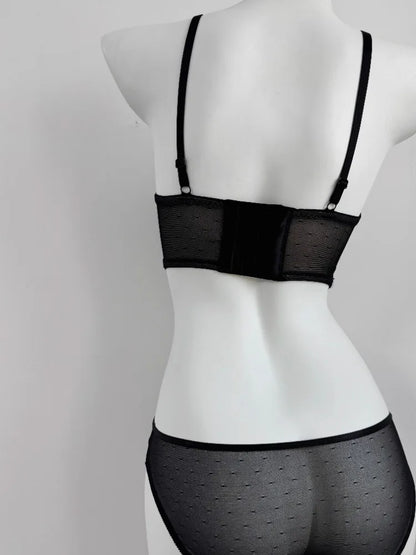 Luxury Fishbone Lace Bra Set for Small Chest | Anti-Sag Soft Underwire Push Up | Tuck Side Fat Enhancer | Sexy Tushy G & Panty