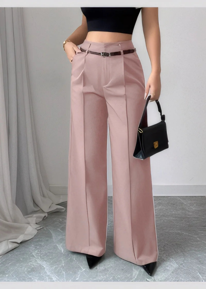CPSYMYM  Pants Summer Korean Comfortable Plain Full Length Wide Leg Vacation Pants For Women