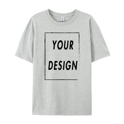 180g Custom Women Men Customised Printed 100% Cotton Short Sleeve Your Logo Photo Brand Text Tee Personalize Graphic Clothing