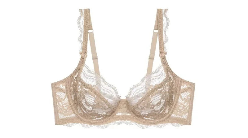 BANERDANNI La Parlé Elegant Floral Lace Bra Set Large Bust Looks Smaller Lightweight Breathable Pure Desire Bra & Set Hot Seller