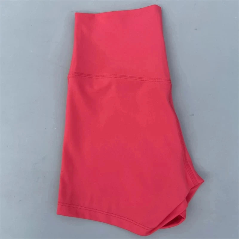 Solid Color Tight Soft Women Fitness Sport Short High Waist Yoga Short Legging Squatting Proof Comprehensive Training Athletic