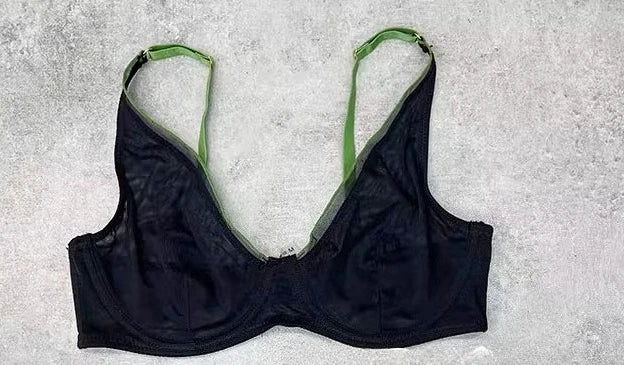 YUQI French Summer Bra - Sexy Euro Color-Block Lingerie | Slim Push-Up Lift & Anti-Sag Support | Anti-Sag Comfort Fit Underwear