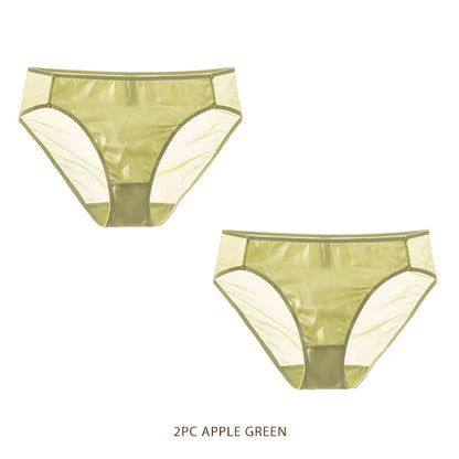 SuyaDream Women Panties 100% Natural silk Lining Meshes Briefs Underwear Health Underpants 2023 New Everyday wear Intimates