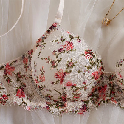 Sexy Lingerie for Women Beautiful Floral Lace Underwear Intimate Erotic Lingerie Ultra Thin Breathable Bra and Panties Sets