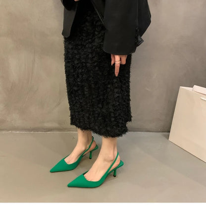 2024 Fashionable Pointed Toe Stiletto Heel Shallow Mouth New Sandals Summer Sexy Elegant Casual Stiletto Women's Shoes NO:M05