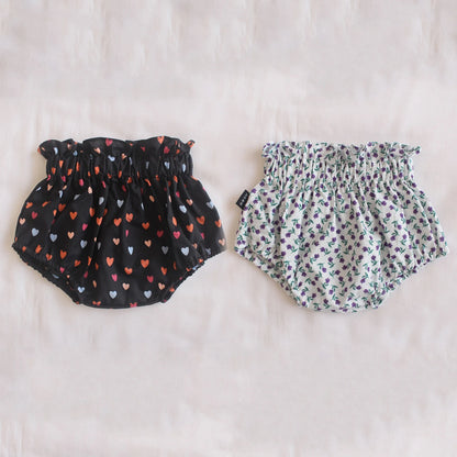 Ircomll 2pcs Summer Toddler Baby Girl Shorts Cotton Linen Floral Breathable Lounge Kids Pants Children Loose PP Pants Shorts