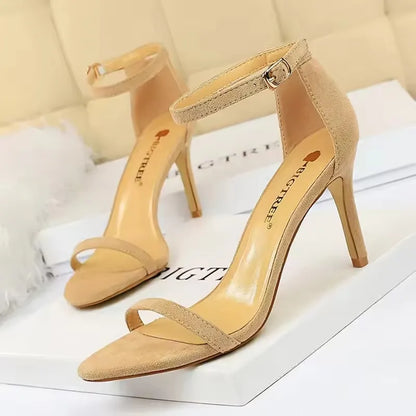 BIGTREE Shoes Super High Heels Suede Women Heels Open Toe Woman Pumps Sexy Party Shoes Stiletto Heels Summer Women Sandals 2026